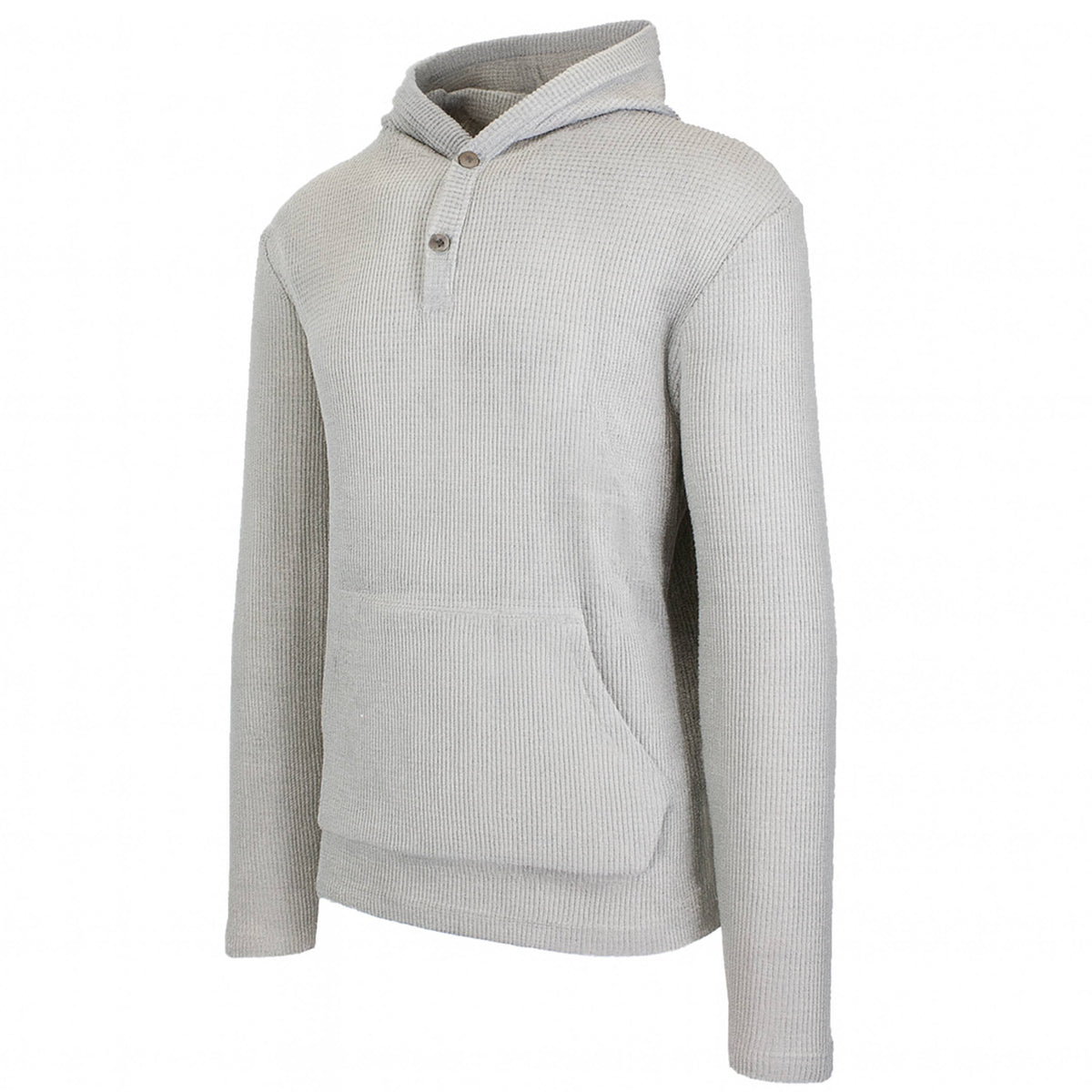 Men's Waffle-Knit Thermal Henley Pullover Hoodie (S-3XL)