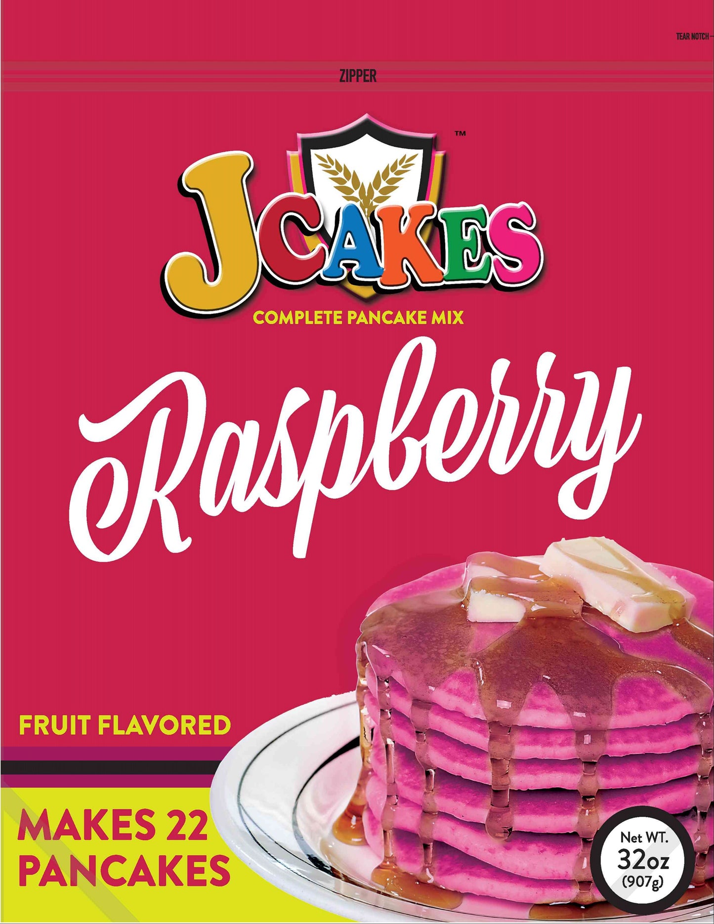 Raspberry J Cakes Pancake Mix
